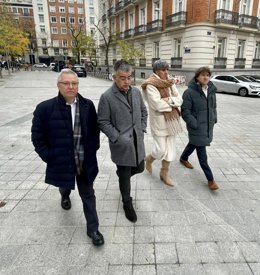 José Ignacio Asensio, Míguel Ángel Morales, Ana Priede y Eneko Andueza, esta mañana en Madrid