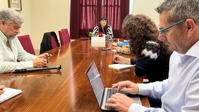 La concejala del Ayuntamiento de Cádiz y presidenta de la Sociedad Cádiz 2000, Rocío Sáez, en rueda de prensa