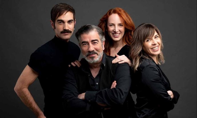 Imagen del elenco de actores que protagoniza 'Un Oscar para Óscar', que se representa en el Auditorio Ciudad de León.