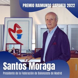 El presidente de la FBM, Santos Moraga, premio Raimundo Saporta de 2022.