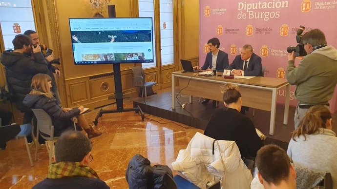 El presidente de Sodebur, Lorenzo Rodríguez, en la presentación de la nueva página web de turismo de la provincia de Burgos