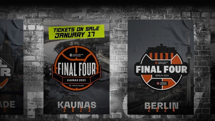 Kaunas acogerá la 'Final Four' de la Euroliga del 19 al 21 de mayo de 2023, y Berlín la del 2024.
