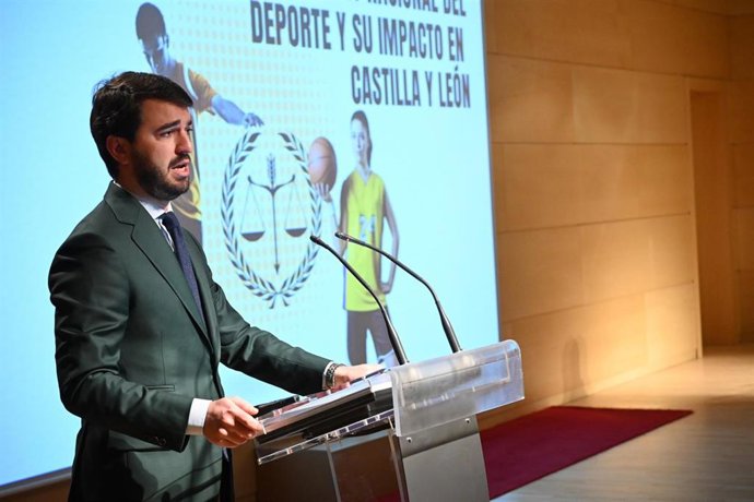 García-Gallardo, durante su intervención en una jornada jurídico-deportiva en Valladolid.