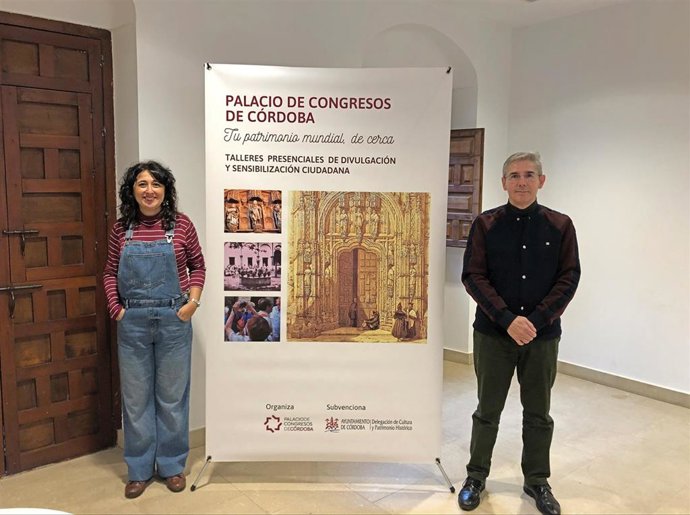 La historiadora y patrimonialista cordobesa Virginia Luque y el director gerente, Juan Salado.