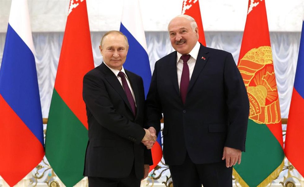 El presidente ruso, Vladimir Putin, y su homólogo bielorruso, Alexander Lukashenko