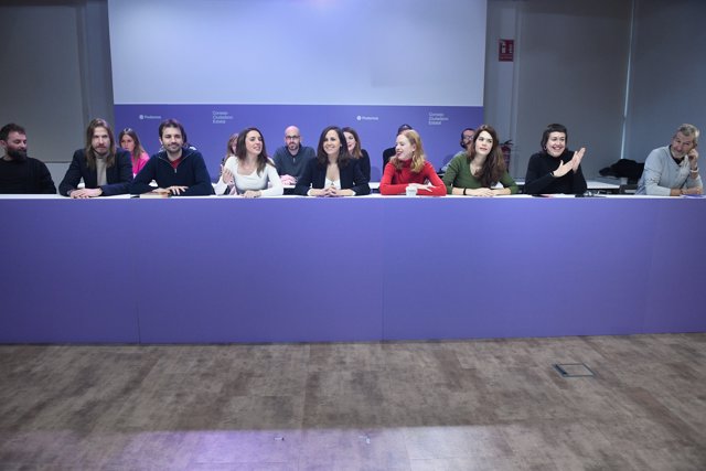 Reunión del Consejo Ciudadano Estatal de Podemos (CCE), en la sede del partido, a 17 de diciembre