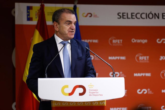 Jose Manuel Franco, presidente del CSD, durante un acto