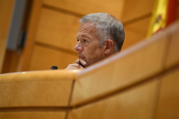 Archivo - El presidente del Senado, Ander Gil, durante una sesión de control al Gobierno en el Senado, a 20 de septiembre de 2022, en Madrid (España). Se trata de la primera sesión de control del curso político del Senado al Gobierno después del debate 