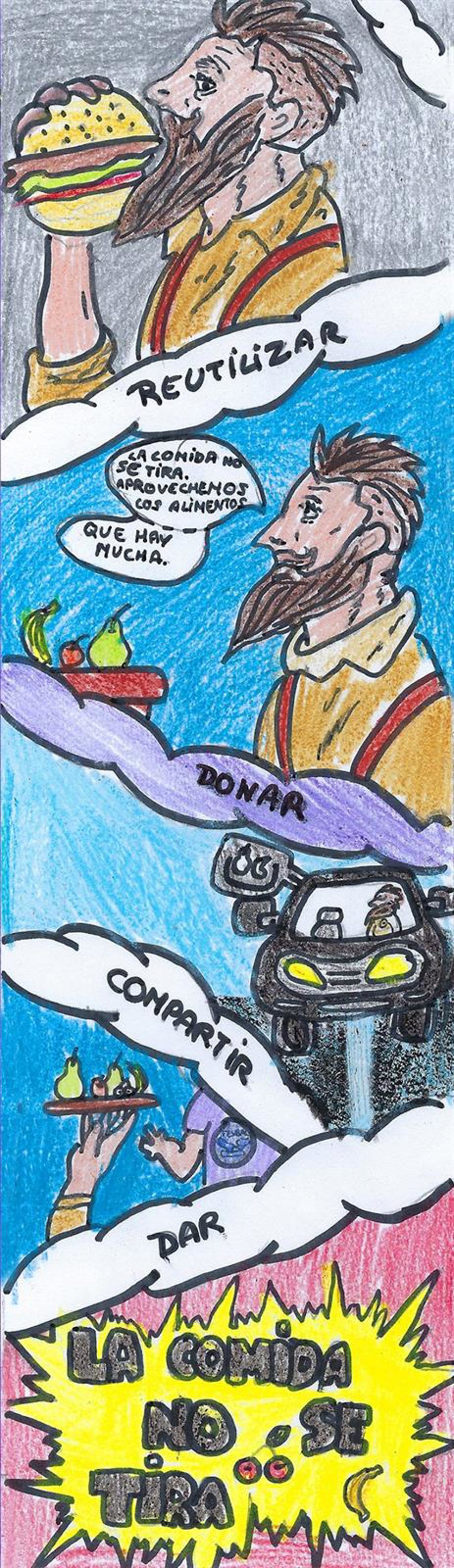 Dibujo de Leyre Marca finalista en el concurso del Banco de Alimentos