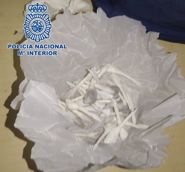 Droga intervenida en una operación de la Policía Nacional en Málaga