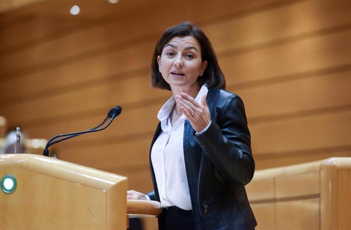 La senadora de PSC, Eva María Granados, interviene durante el debate de los Presupuestos Generales del Estado (PGE) en el Senado, a 12 de diciembre de 2022, en Madrid (España). Tras su aprobación en el congreso el pasado 24 de noviembre, el proyecto de 
