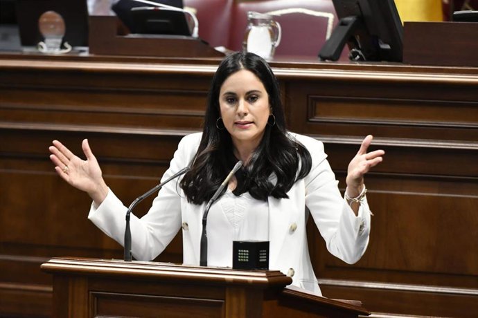 Archivo - La portavoz del Grupo Mixto, Vidina Espino, en el 'Debate sobre el Estado de la Nacionalidad'