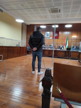 El acusado durante su declaración en el juicio