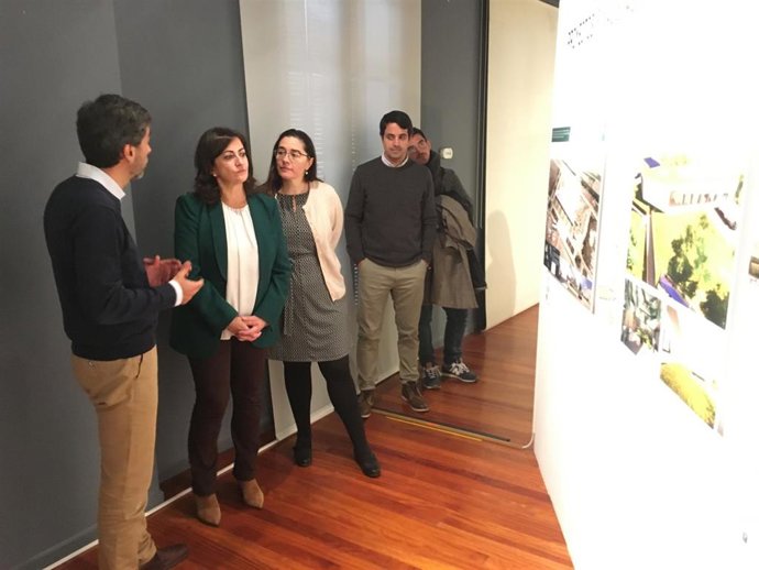 La presidenta del Gobierno riojano, Concha Andreu, en la inauguración de la exposición de Calahorra