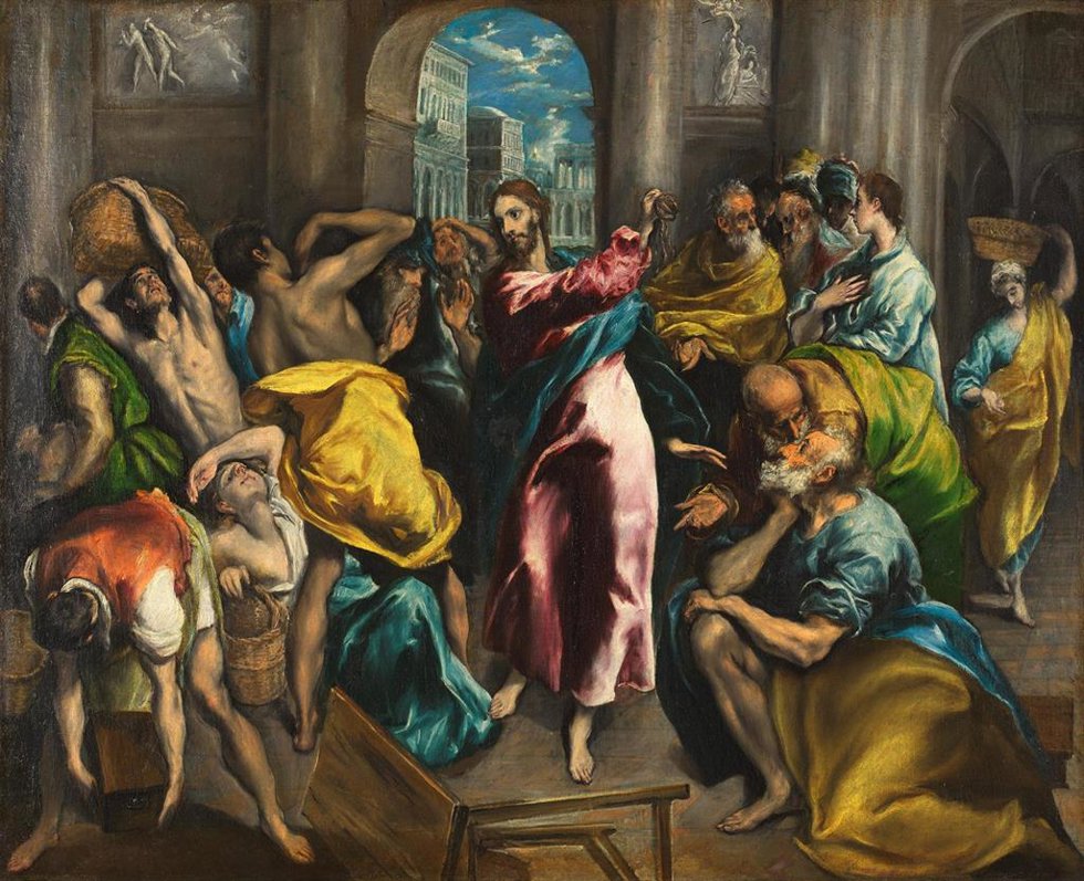 Archivo - La obra 'Cristo expulsando a los mercaderes del templo' de El Greco.