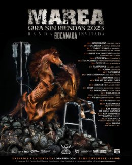 Cartel de la gira del grupo navarro Marea.