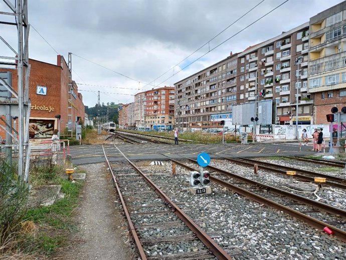 Vías de tren de Torrelavega