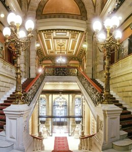 Archivo - Entrada principal de la Diputación de Gipuzkoa.