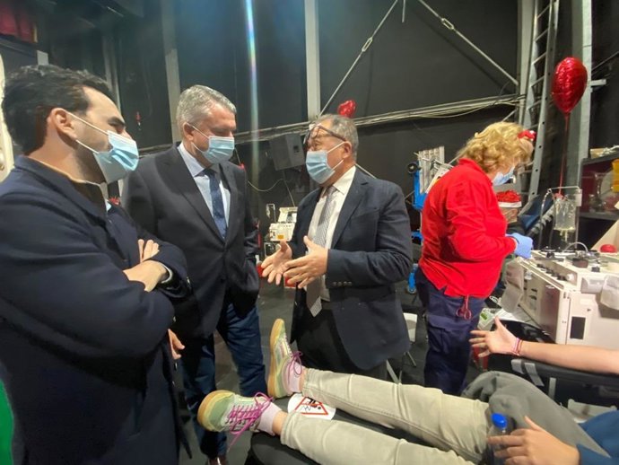 Donación de sangre en el Teatro Apolo.