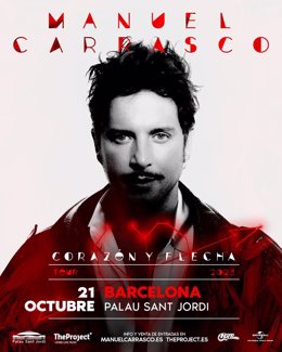 Cartell del concert de Manuel Carrasco a Barcelona