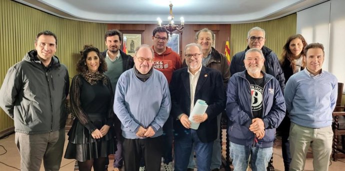 Asistentes a la presentación del proyecto para la mejora de la travesía de Alagón