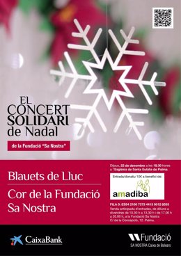 Cartel del concierto solidario de Navidad de la Fundación Sa Nostra.