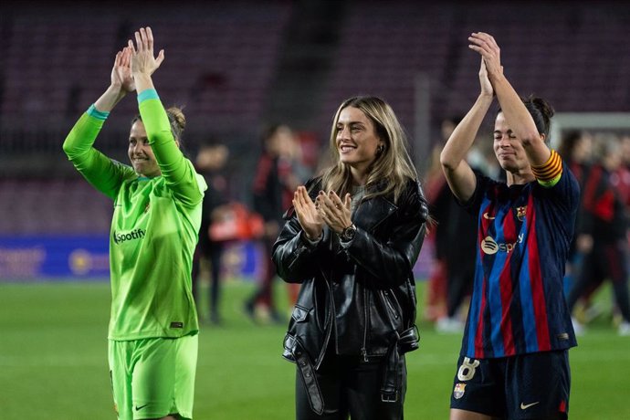 Alexia Putellas of FC Barcelona gestures during UEFA Women Champions League, football match played between FC Barcelona and Bayern Munich at Spotify Camp Nou on November 24, 2022 in Barcelona, Spain.