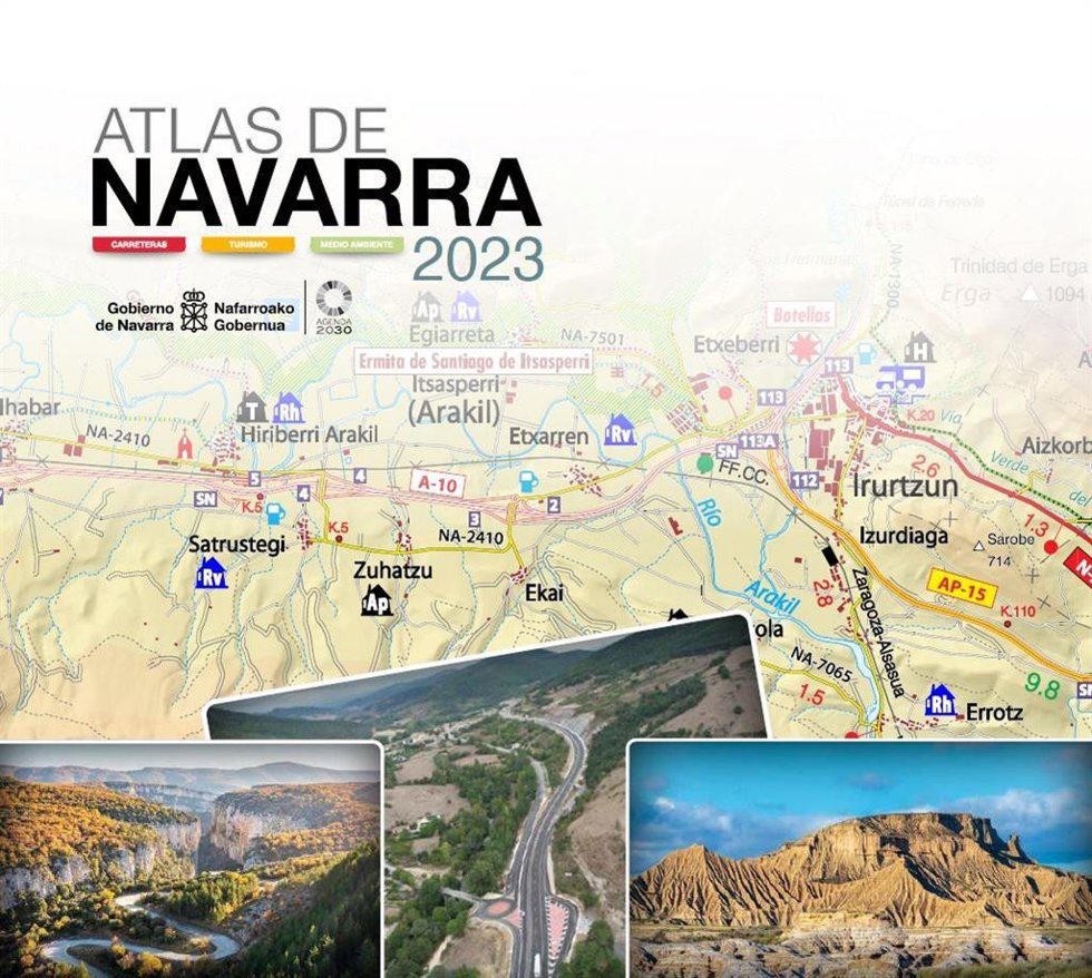 Portada del Atlas de Navarra 2023.
