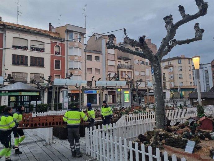 El Ayuntamiento de Calahorra repone el Belén del Paseo del Mercadal