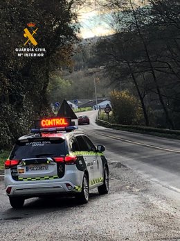 Control de tráfico de la Guardia Civil.