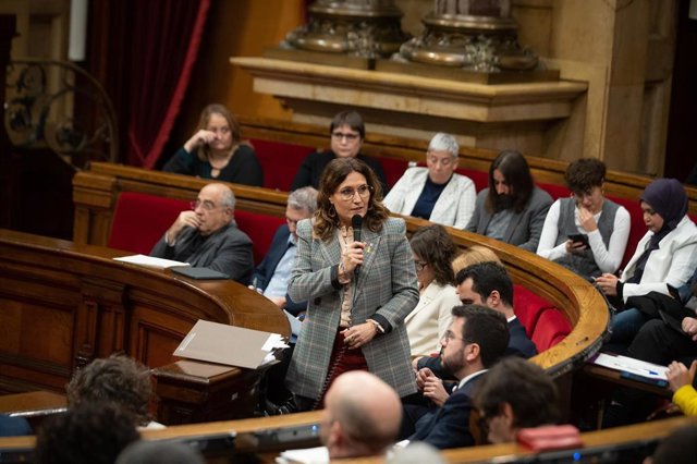 La consellera de la Presidencia, Laura Vilagrà, durante la sesión de control.