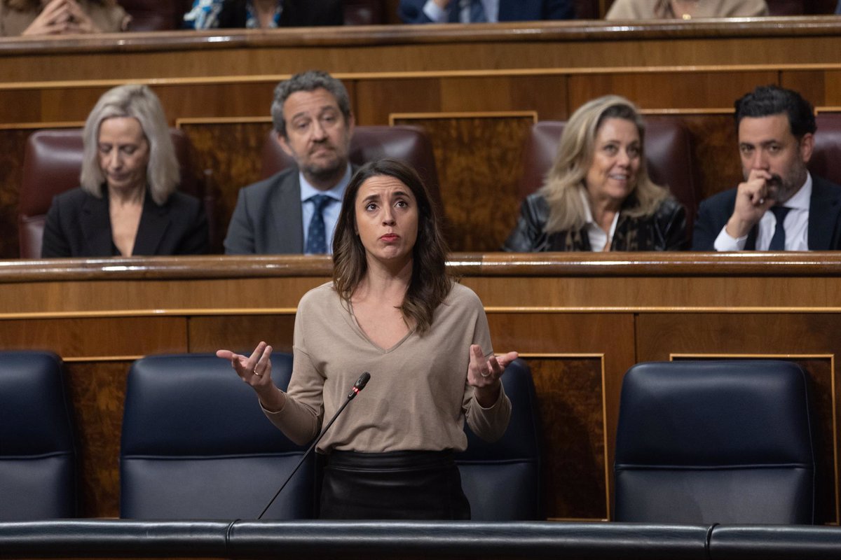 Irene Montero critica la reforma del PP a la Ley solo sí es sí por