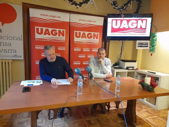 El presidente de UAGN, Félix Bariáin, durante la rueda de prensa