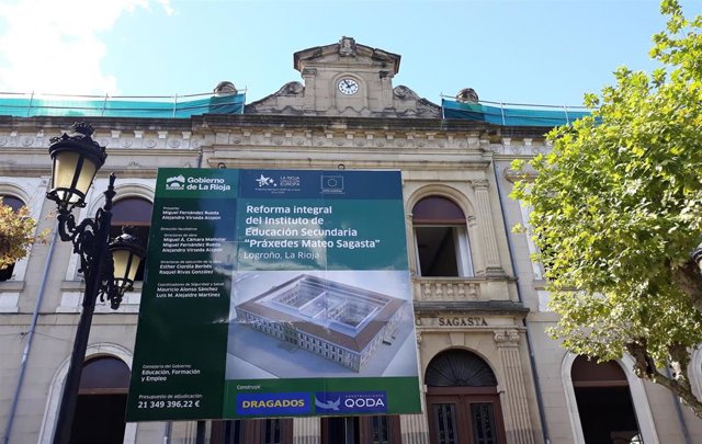 Archivo - Obras en el Instituto Sagasta de Logroño