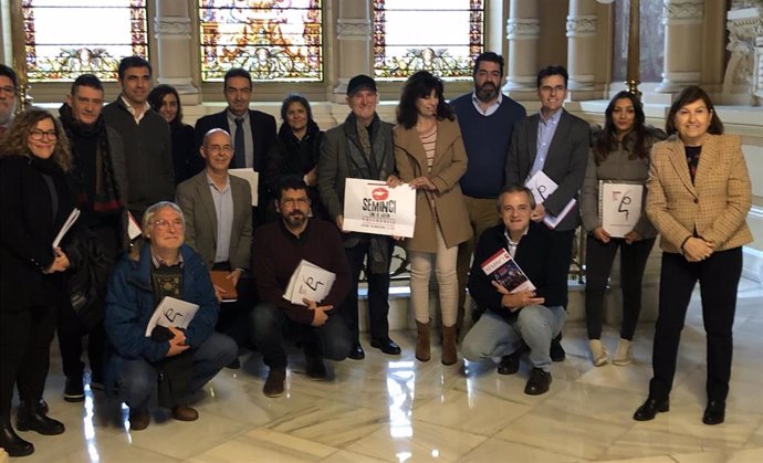 Foto de los miembros del patronato de la FMC tras la reunión de este miércoles.