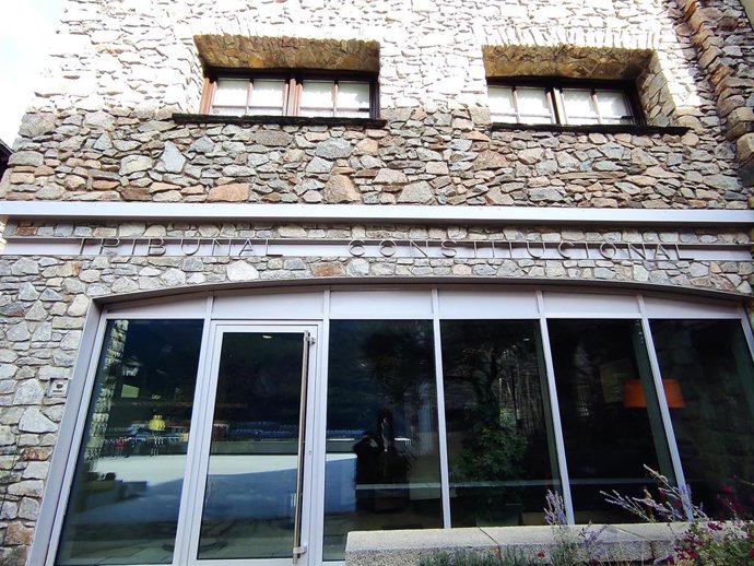 Vista de la entrada del Tribunal Constitucional de Andorra.