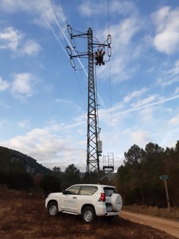 Xarxa elctrica a Vilafranca del Peneds i Olrdola (Barcelona)