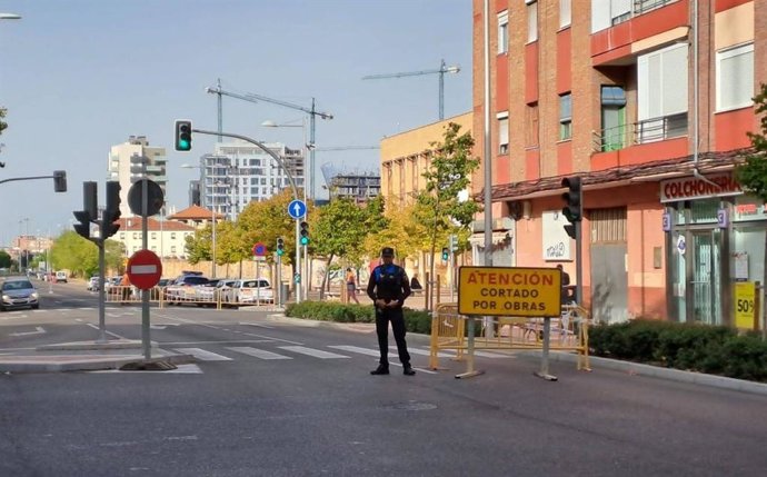 Corte de tráfico en la calle General Shelly.