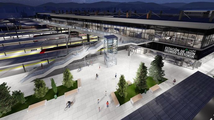 Archivo - Futura estación de Adif en Irun