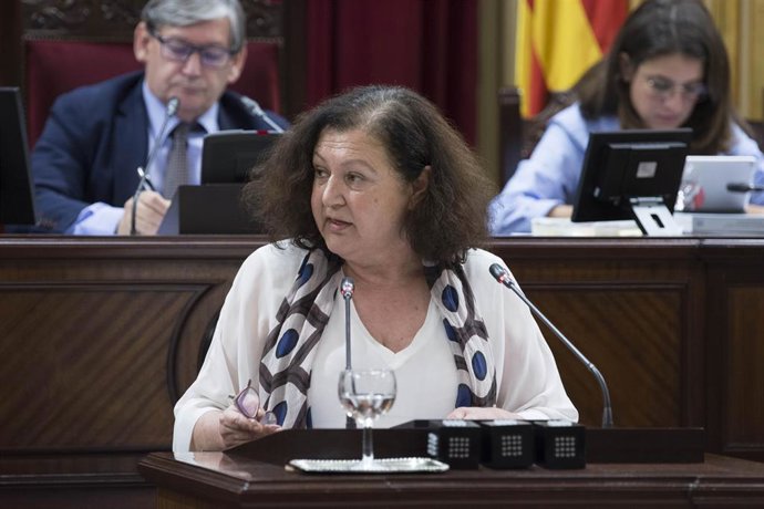 La consellera de Agricultura, Pesca y Alimentación, Mae de la Concha, en el Parlament.