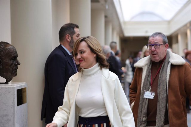 La ministra de Educación y Formación Profesional, Pilar Alegría, a su llegada a una sesión de control al Gobierno en el Senado, a 21 de diciembre de 2022, en Madrid (España).  