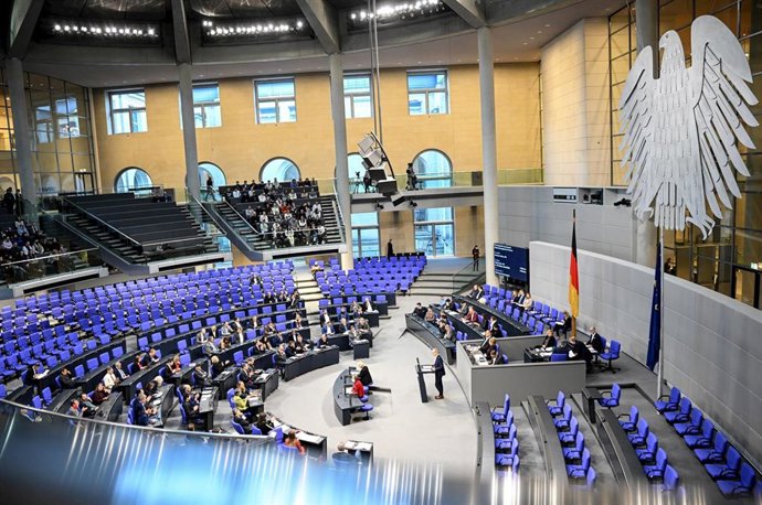 Vista general de la Cámara Baja del Parlamento de Alemania, el Bundestag