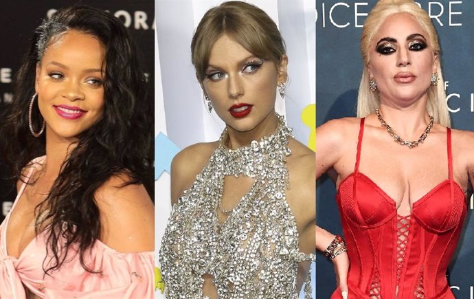 Archivo - Rihanna, Taylor Swift, Lady Gaga o The Weekend, a por el Oscar a la mejor canción