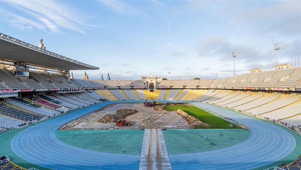 Empiezan las obras para adecuar el Estadi Olímpic de Montjuc a las necesidades del FC Barcelona