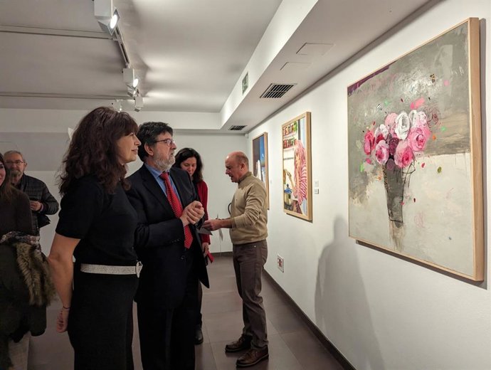 Ana Redondo, durante la inauguración de la muestra.