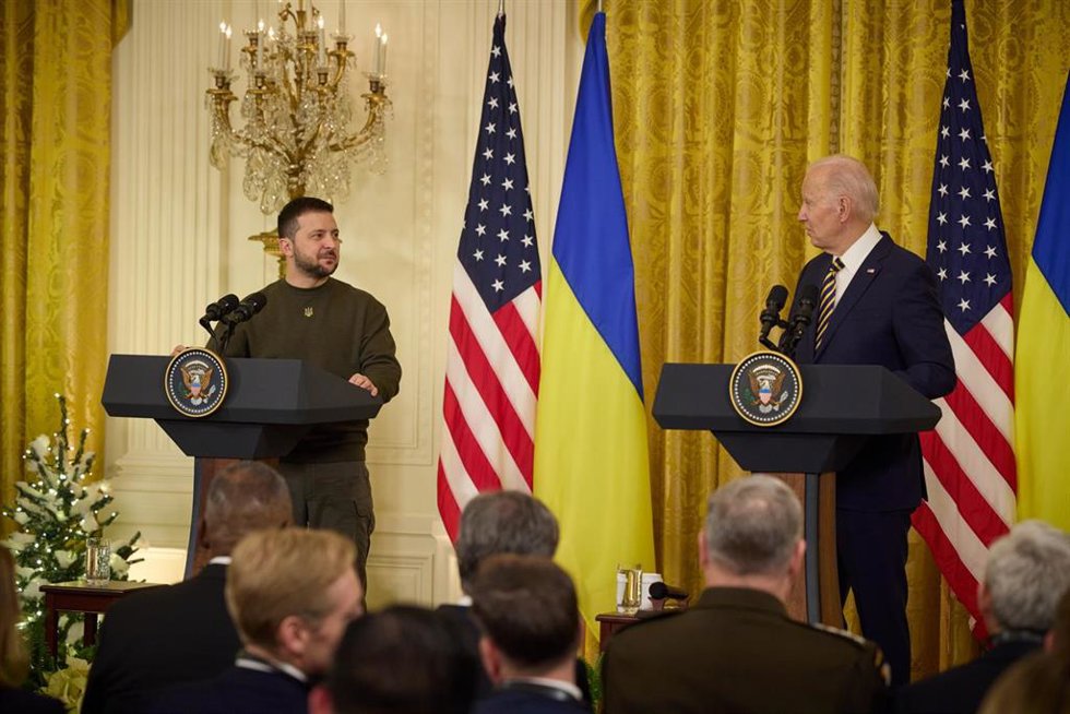 Joe Biden, presidente de Estados Unidos, recibe en la Casa Blanca a su homólogo de Ucrania, Volodimir Zelenski
