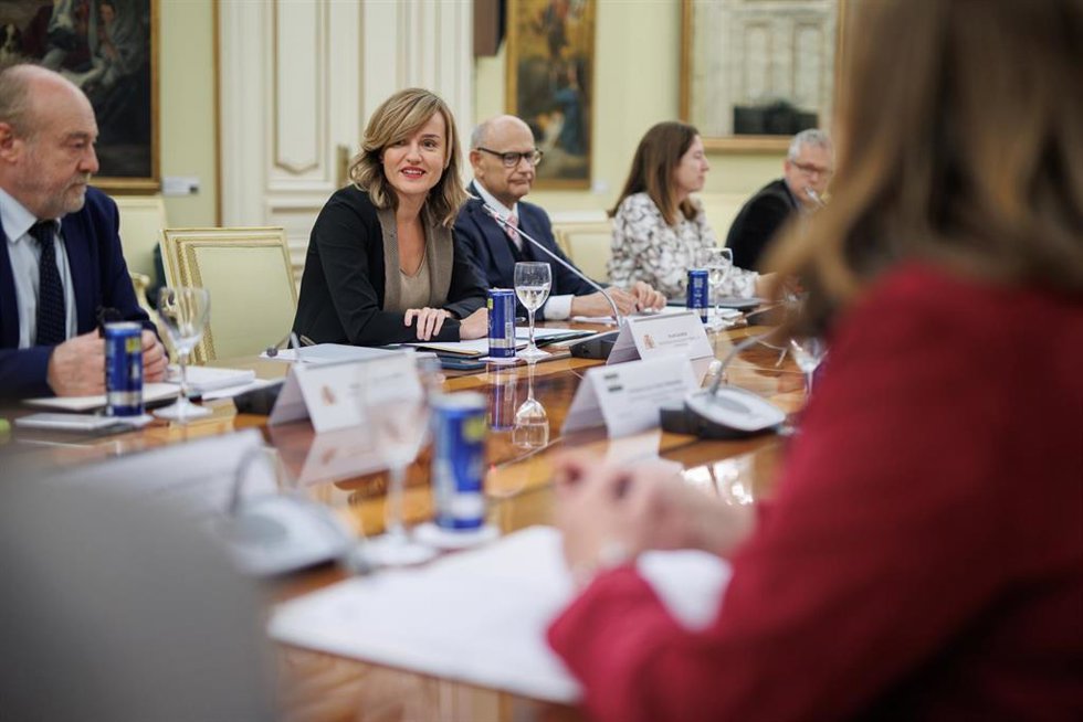 La ministra de Educación y Formación Profesional, Pilar Alegría, durante la Conferencia Sectorial de Educación, 