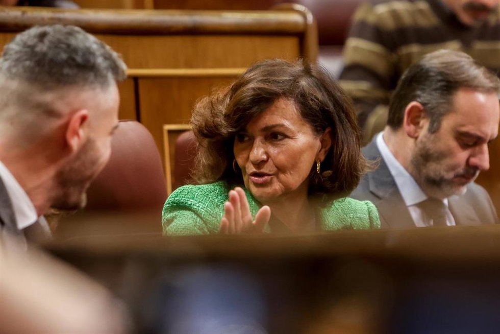La presidenta de la Comisión de Igualdad en el Congreso de los Diputados y exvicepresidenta del Gobierno, Carmen Calvo