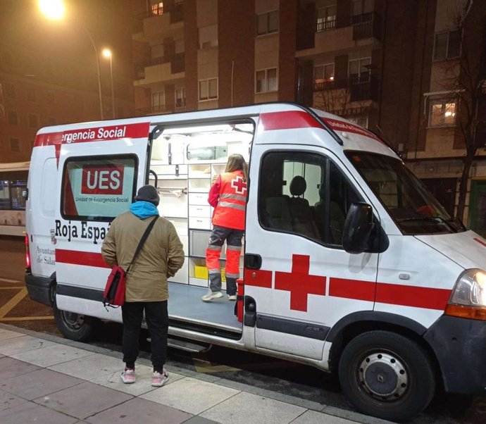 Una ambulancia de Cruz Roja.