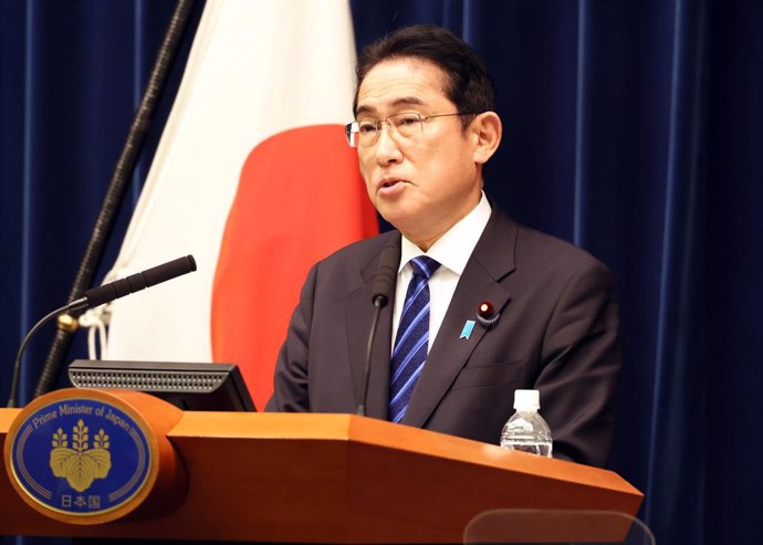 10 December 2022, Japan, Tokyo: Japanese Prime Minister Fumio Kishida speaks during a press conference at his official residence in Tokyo. Photo: Pool/ZUMA Press Wire/dpa